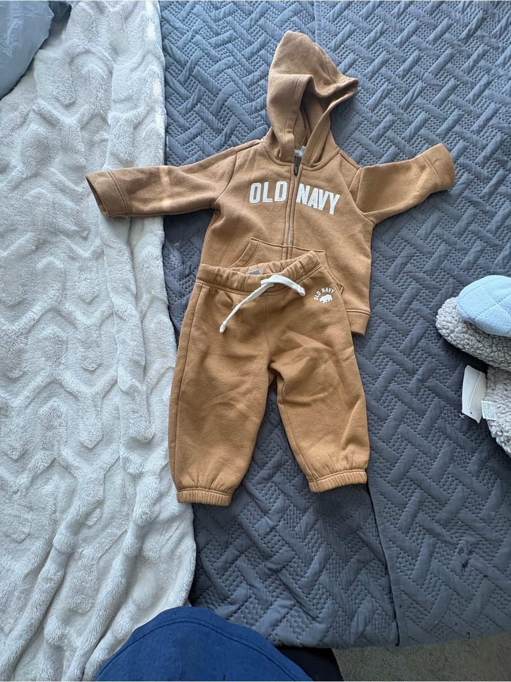 Old Navy Brown Hooded Zip Sweatshirt & Joggers Set